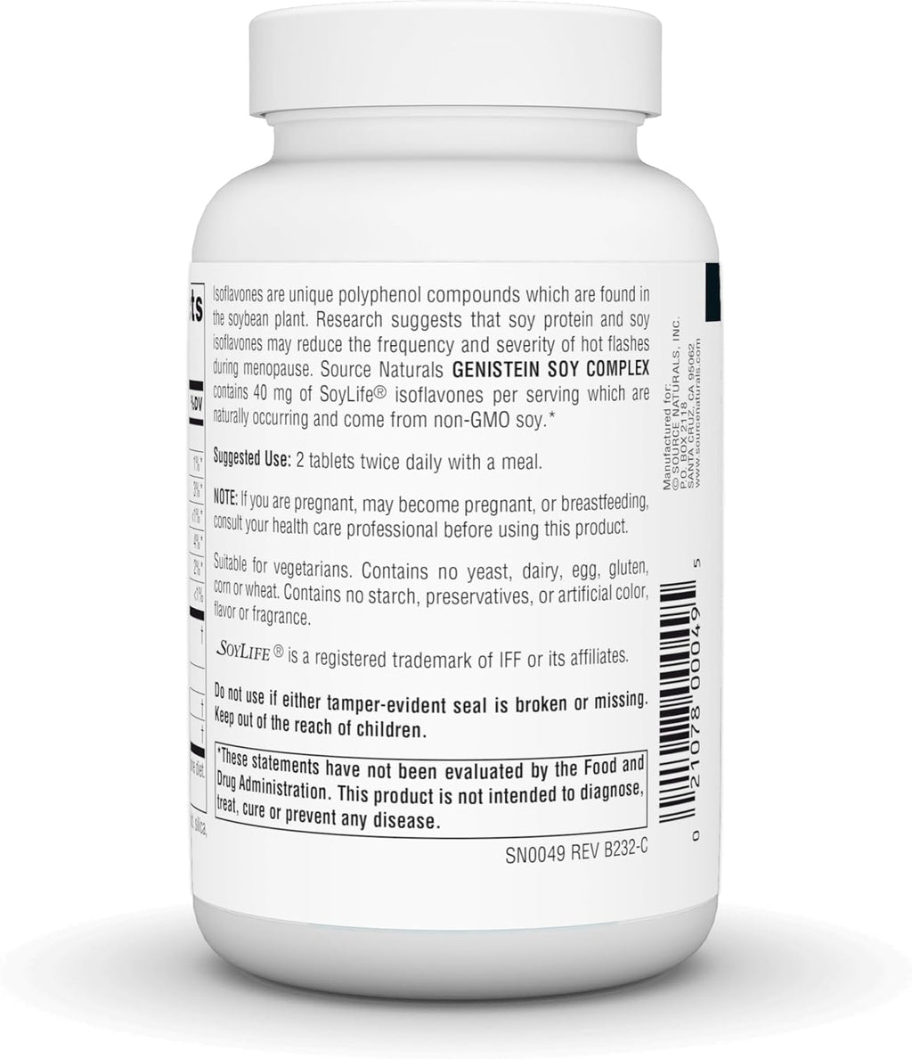 Source Naturals Genistein Soy Complex, 40 mg - 60 Comprimidos