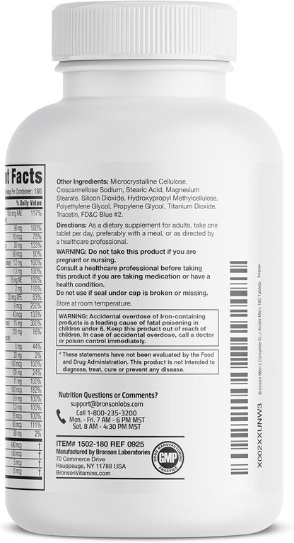 Bronson ONE Daily Multivitamínico Completo – Vitamina C: Ayuda a proteger las células del estrés oxidativo y – Image 6