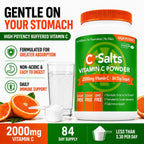 C-Salts Buffered Vitamin C Powder - Organic, 4000 mg Per Serving, 84 Servings - 227 g