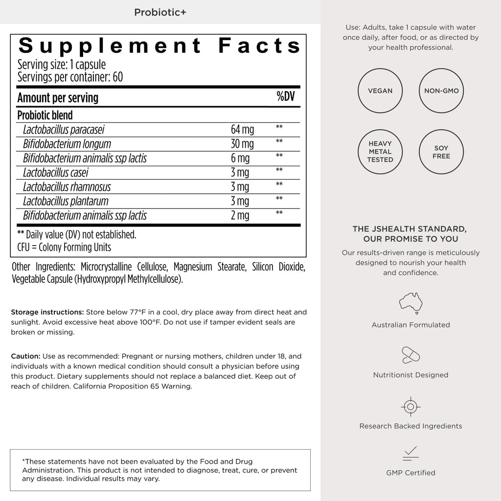 JSHealth Vitamins Fórmula de Salud Intestinal e Inmunidad - Probióticos