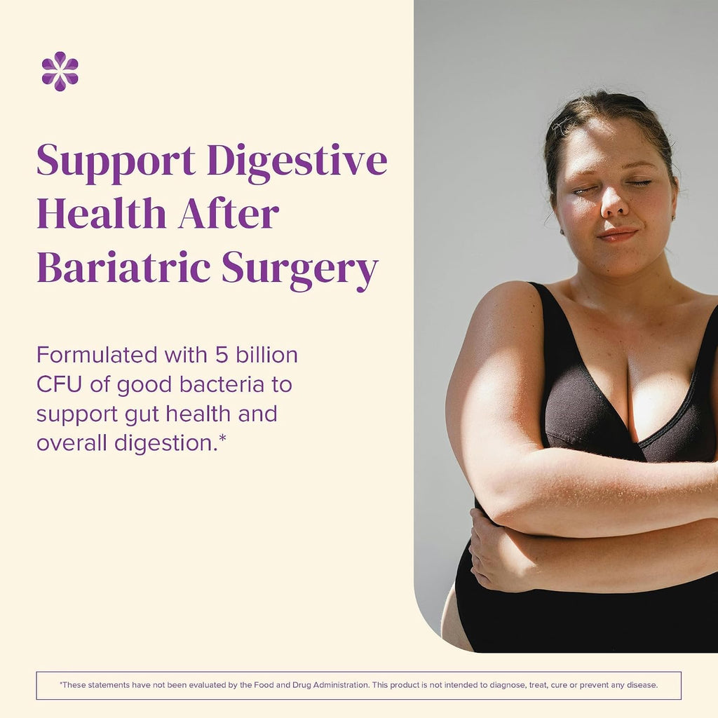 BariMelts Probiotic, 5 Billion CFU - 60 Rapid Dissolve Tablets (2-Month Supply) - Sugar-Free Probiotic for Women, Supports Gut Health after Bariatric Surgery, Natural Cherry Flavor
