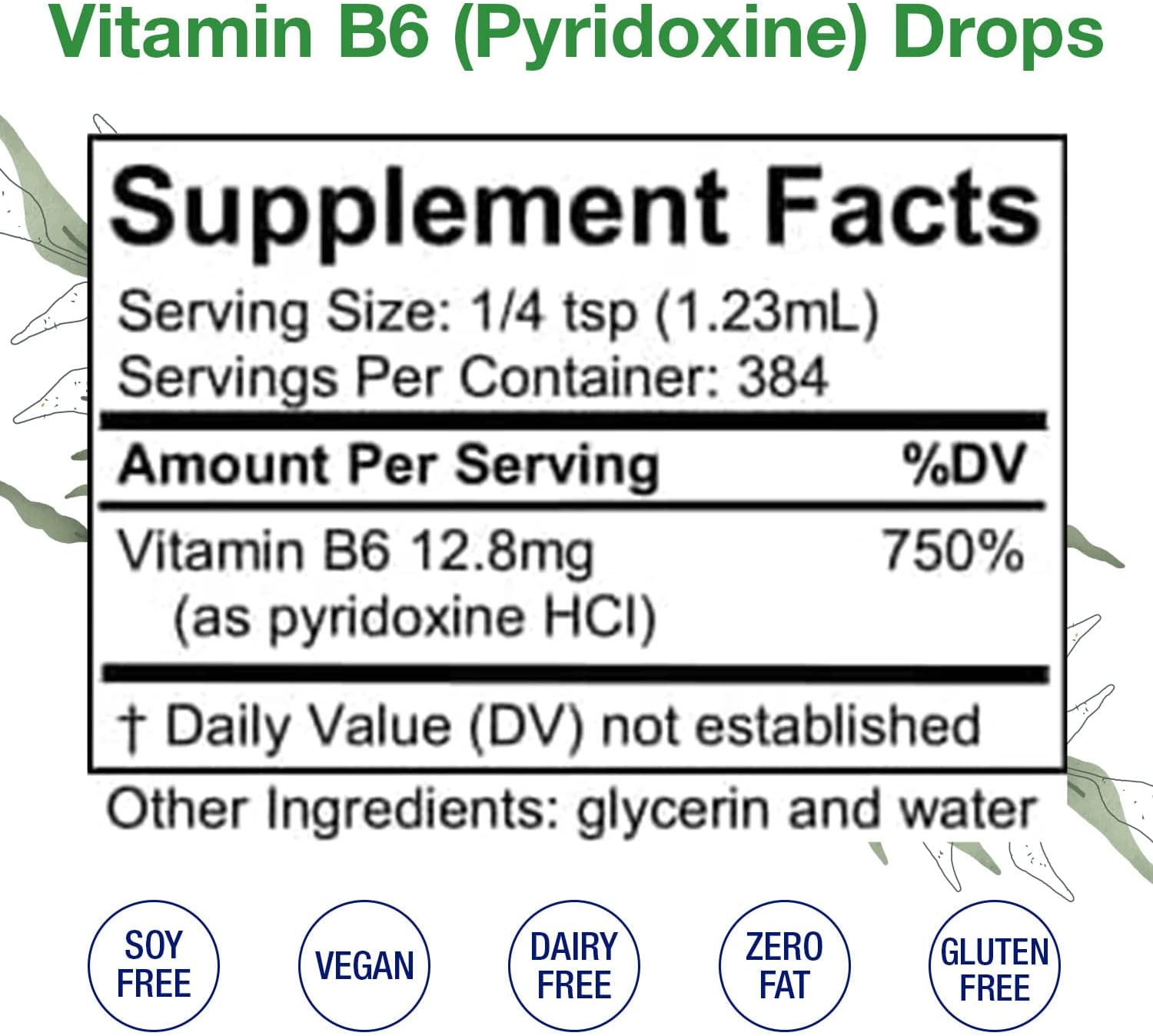 HoneyCombs Gotas Líquidas de Vitamina B6 - 473 ml (16 Fl Oz)
