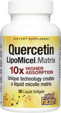 Natural Factors Quercetin LipoMicel Matrix - 30 Cápsulas Blandas
