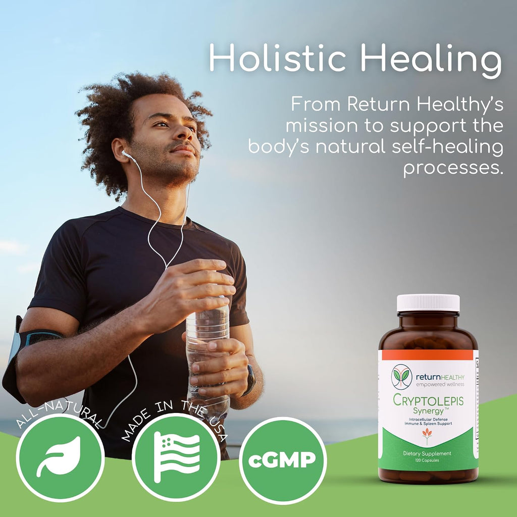 Return Healthy Cryptolepis Synergy – Complemento de apoyo inmunológico, 120 cápsulas