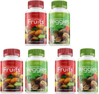 Superfoods Greens & Veggies, Fruits and Reds Cápsulas – Suplemento de Frutas y Verduras, Apoyo Digestivo e Inmunológico, 540 Cápsulas – Alpha Pure