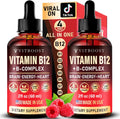 Vitamina B12 con Complejo B 20 mg - Gotas Líquidas Sabor Frambuesa - Vegano, Sublingual - Metilcobalamina - 4 Meses de Suministro