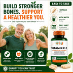 H4U Vitamina K2 MK-7 100 mcg – 60 Cápsulas Veganas | Apoya Huesos y Corazón