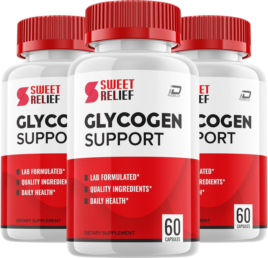 Sweet Relief Glycogen Support Capsules - Suplemento de Glicógeno, Fórmula Avanzada (3 Paquetes, 180 Cápsulas)
