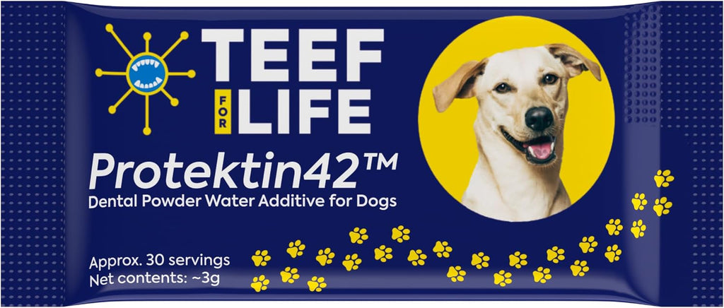 TEEF FOR LIFE Protektin42 Prebiótico Dental para Perros - Recarga de 30 Porciones
