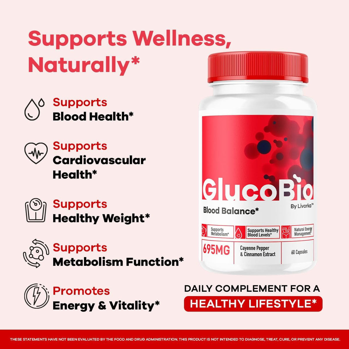 (3 Paquetes) GlucoBio Cápsulas - Fórmula Avanzada Oficial de Gluco Bio - Píldoras de Apoyo Máximo, Suplemento Natural de Gluco Bio para la Salud y el Bienestar General, 180 Cápsulas para 3 Meses - görsel 3