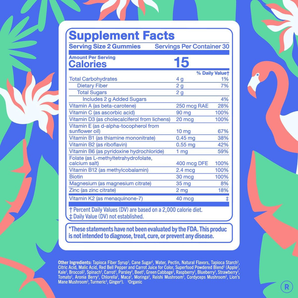 FIRST DAY Multivitamínico en Gominolas para Mujeres – Energía, Cabello y Salud General – 60 Gominolas Veganas