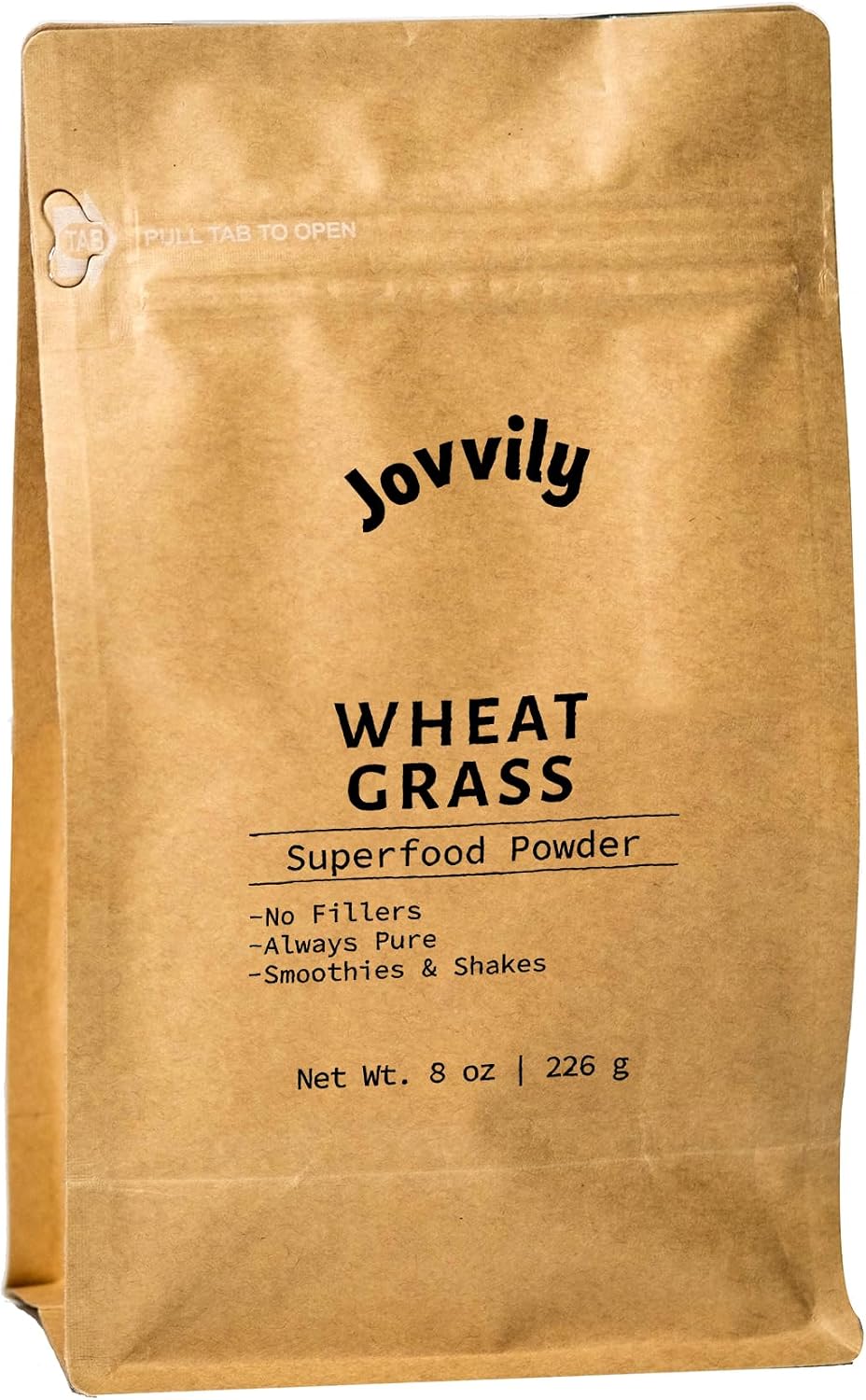 Jovvily Polvo de Hierba de Trigo - 454 g - Superalimento - Sin Rellenos - Batidos y Smoothies
