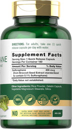 Carlyle Sulforafano 400 mcg - 180 Cápsulas de Extracto de Semilla de Brócoli