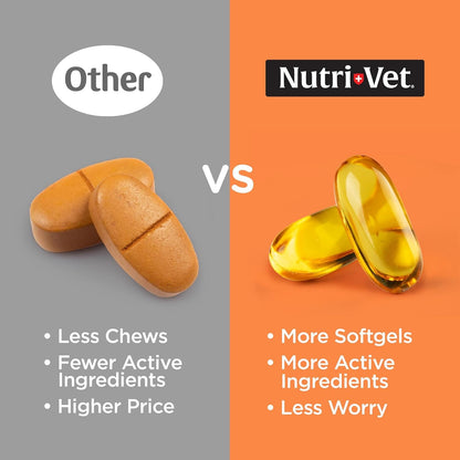 Nutri-Vet Aceite de Pescado para Perros - Suplemento Omega 3 con EPA y DHA, 100 Cápsulas Blandas – Image 3