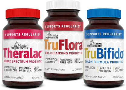Master Supplements Probiotic Gut Reset 30 – Theralac – Probiótico multicepa que aporta 30 000 millones de UFC de – Image 1