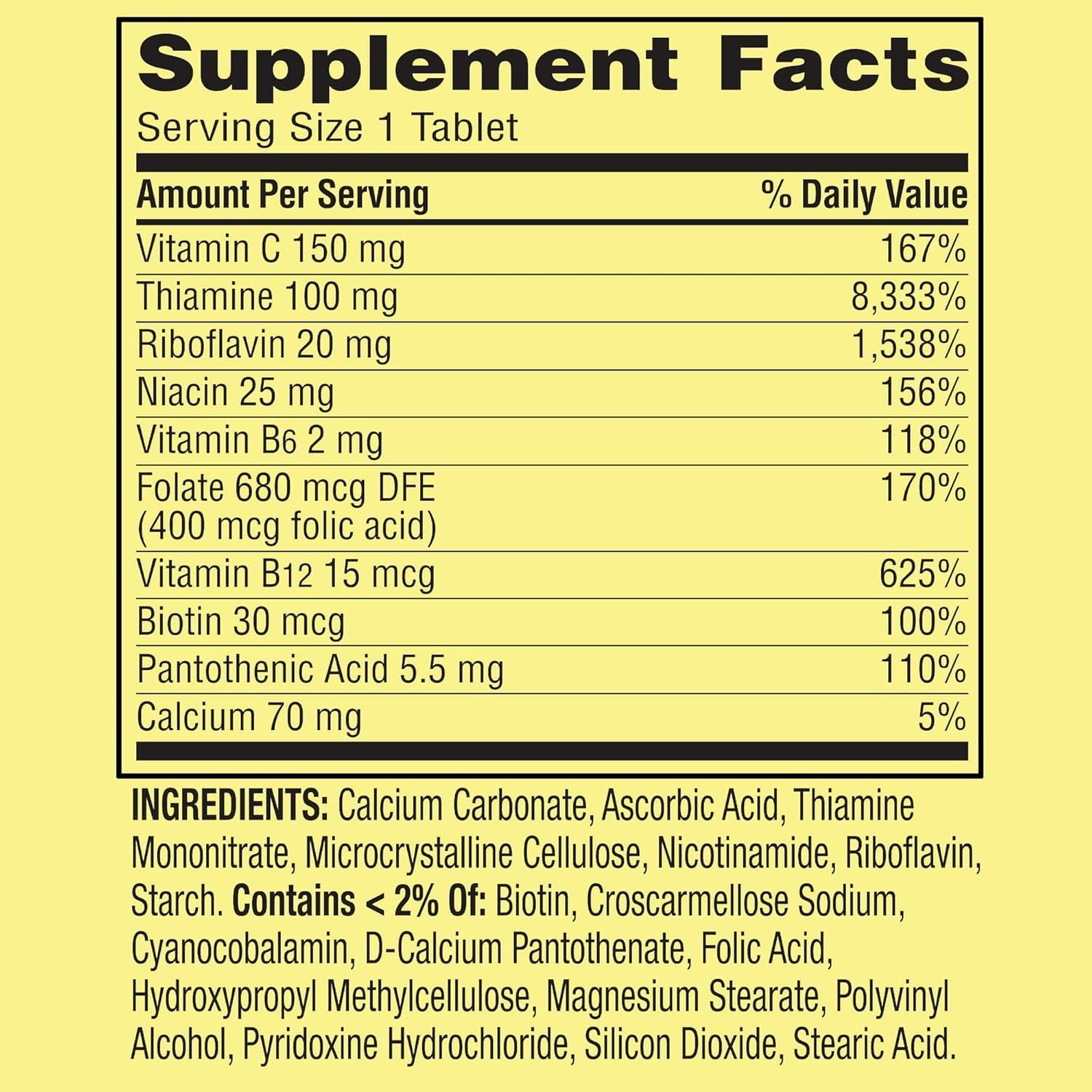 Super Vitamin B Complex Spring Valley - 250 Comprimidos