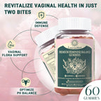 LanranBee Premium Feminine Balance Gummies - Probiótico Vaginal - 60 Gominolas - Sabor Piña Hawaiana