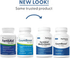 Fairhaven Health FertilAid para hombres y Countboost Combo | Suplemento de fertilidad masculina prenatal | Apoyo a la cantidad y motilidad pre-concepción para él | Incluye L-carnitina, zinc, folato