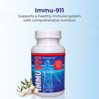 Youngevity Immu-911™ Advanced Immune - – Vitamina C: Contribuye al funcionamiento normal del sistema inmunitario y – Image 2