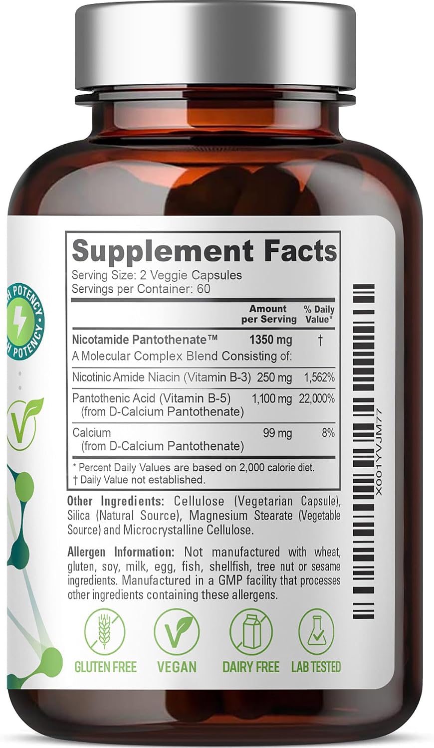 biophix B-3 Nicotinamida y Ácido Pantoténico 1350 mg 120 Cápsulas Vegetales - Clear Skin Series