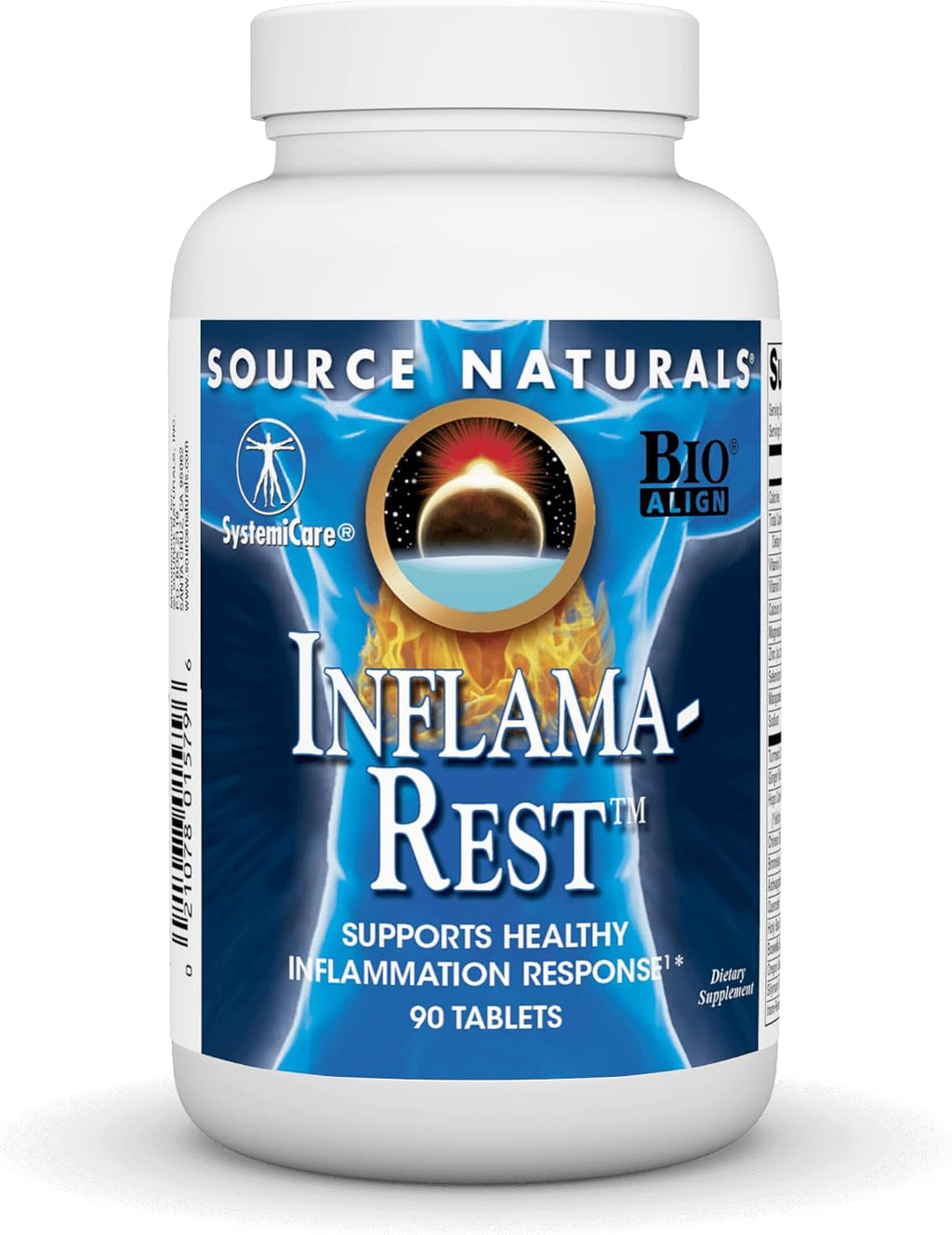 Source Naturals Inflama-Rest - Mezcla herbal y mineral con cúrcuma, boswellia, jengibre, quercetina - 30 comprimidos