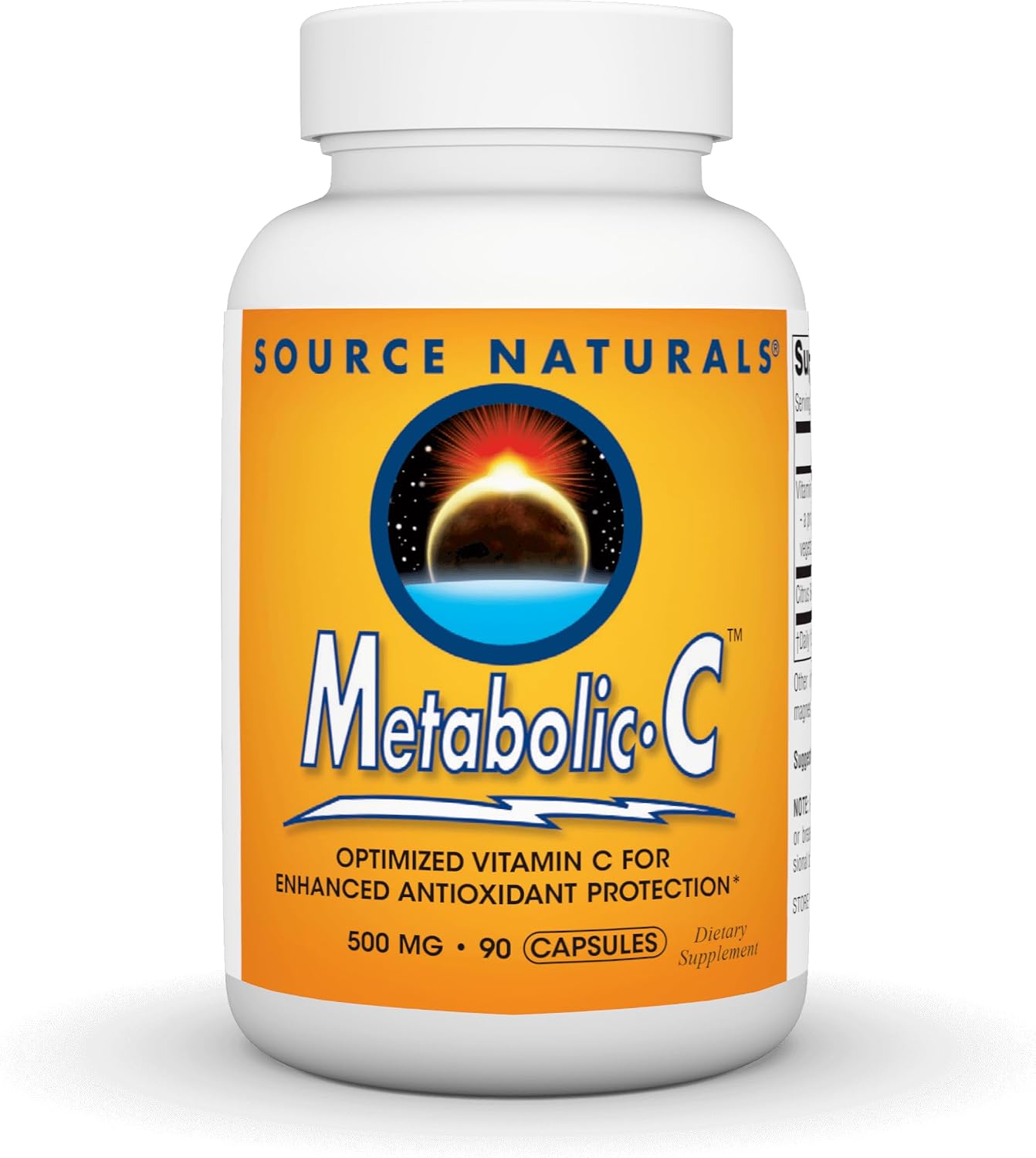 Source Naturals Metabolic C 500 mg Vitamina C, 180 Cápsulas