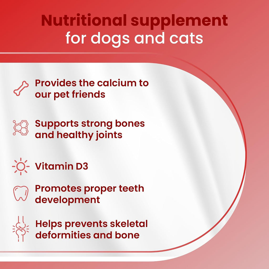 Bio PetActive D-Kaltabs Calcio y Fósforo para Perros y Gatos con Vitamina D3 - 84 Comprimidos Masticables
