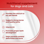 Bio PetActive D-Kaltabs Calcio y Fósforo para Perros y Gatos con Vitamina D3 - 84 Comprimidos Masticables