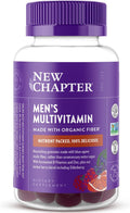 New Chapter Multivitamínico para Hombres en Gominolas, 57% Menos Azúcar, con Vitaminas C, D3 y Zinc, No-GMO, Sin Gluten, Sabor Baya-Cítrico, 75 Unidades