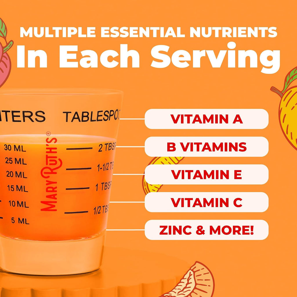 MaryRuth's Multivitamínico Líquido + Crecimiento Capilar - Clínicamente Testado con Biotina 10000 mcg - 450 ml