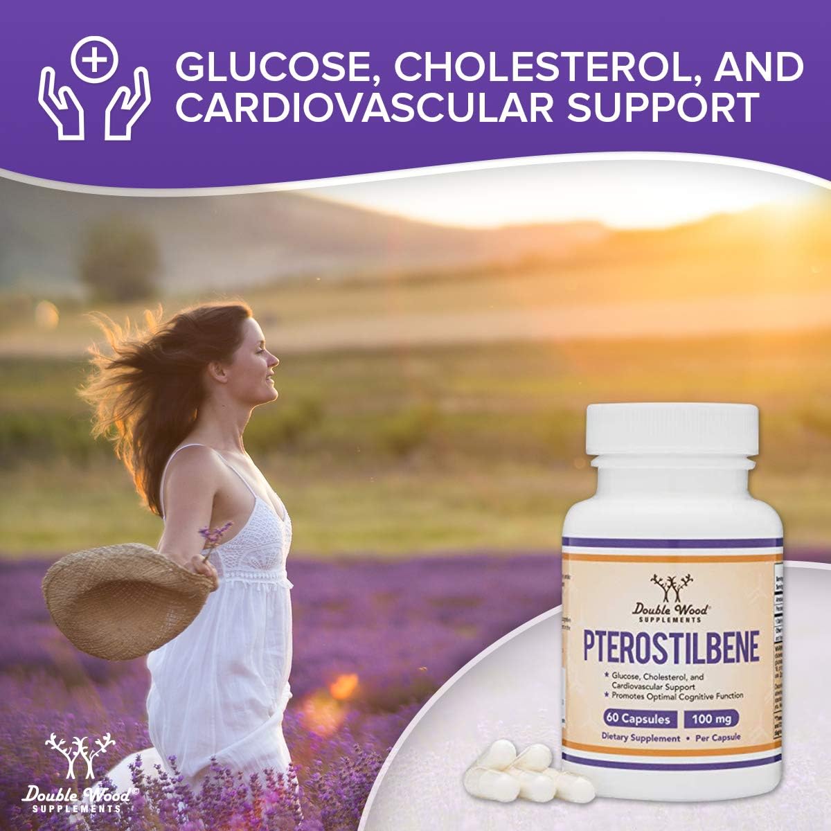 Pterostilbeno 100 mg, 60 Cápsulas - Complemento Alimenticio Antioxidante
