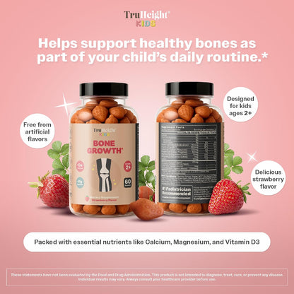 TruHeight Kids Bone Growth Gummies (Fresa, a partir de 2 años) – Image 4