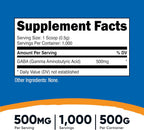 Nutricost GABA puro 500 g en polvo (ácido gamma-aminobutírico)