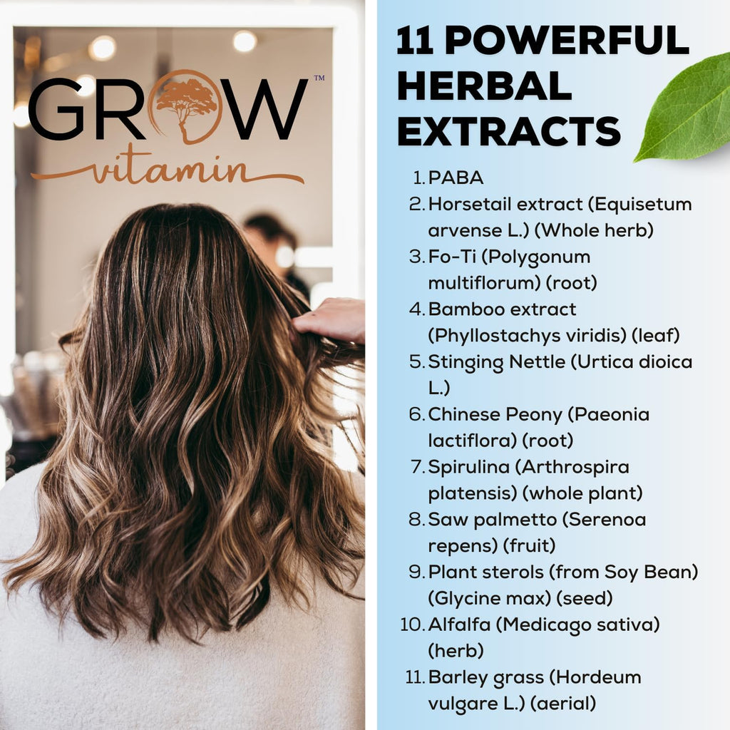 Grow Vitamin All in One Hair Formula - Fórmula Avanzada para Cabello, Piel y Uñas - 90 Cápsulas