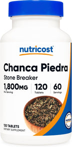 Extracto de Chanca Piedra Nutricost - Rompepiedras - 120 Comprimidos, 1800mg por Dosis