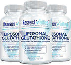Research Verified® Glutatión Liposomal 500mg con Complejo Fosfolípido, Vitamina C y Bioperine® - 60 Cápsulas Veganas