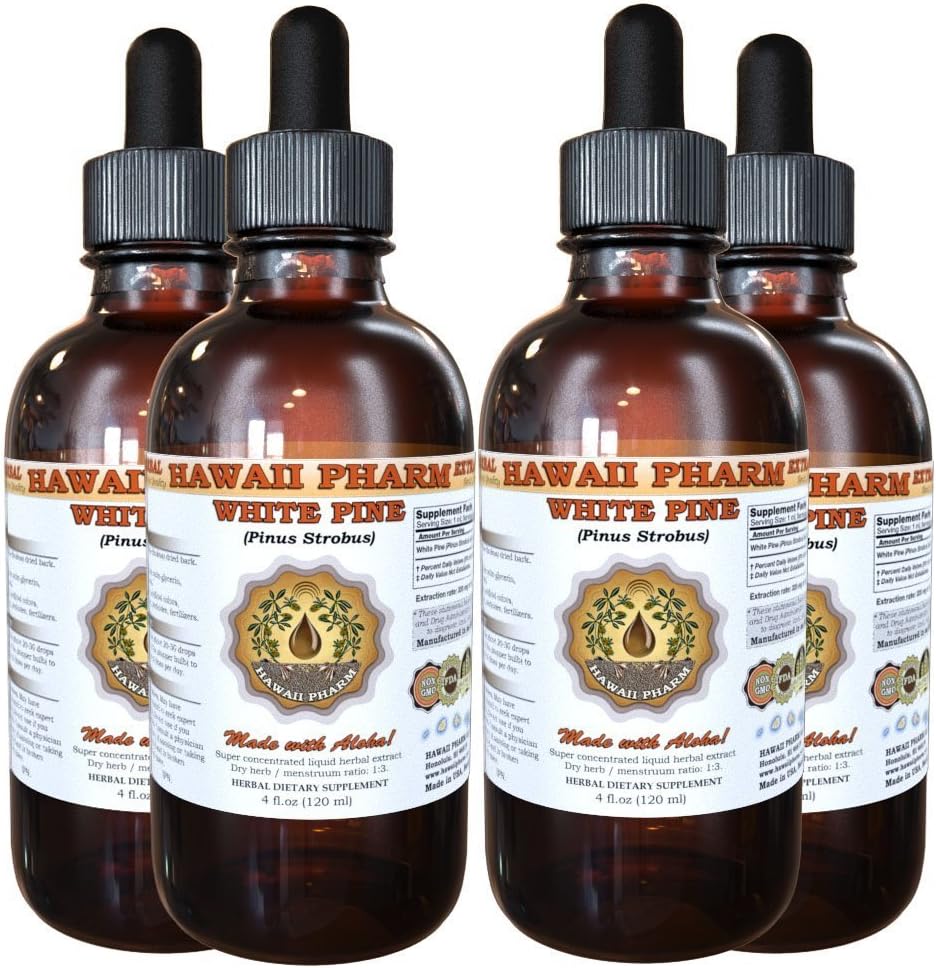 Extracto Líquido de Pino Blanco (Pinus Strobus) - Tintura de Corteza - Hawaii Pharm - 2x2 fl.oz (118 ml)