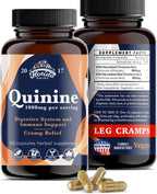 FLORIDA HERBS Leg Cramp Support – Cápsulas de Quinina Orgánica de Corteza de Cinchona – 1000 mg – 330 Cápsulas (3 Frascos)