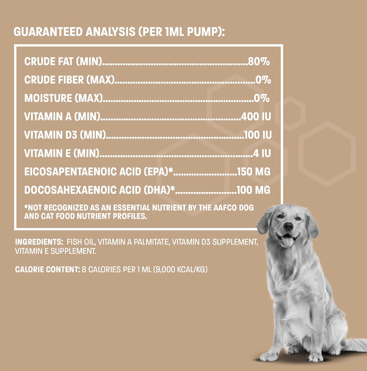 Omega 3 Pro Aceite de Pescado para Perros - Suplemento para Piel y Pelaje con Bomba - 237 ml