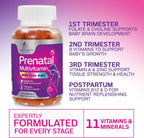 Vitaminas Prenatales en Gominolas con Ácido Fólico, Vitaminas A, C, D3, B12, B6 - 120 Gomitas