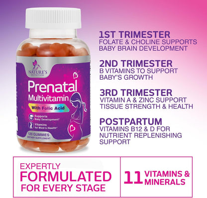 Vitaminas Prenatales en Gominolas con Ácido – Vitamina B12 y B6: Colaboran en la reducción del cansancio y la – Image 6