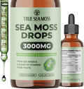 TrueSeaMoss Irish Sea Moss Gotas Líquidas – Aceite de Semilla Negra, Extracto de Bladderwrack, Raíz de Bardana, Vitamina C y Zinc – Sabor Manzana – 30 Dosis