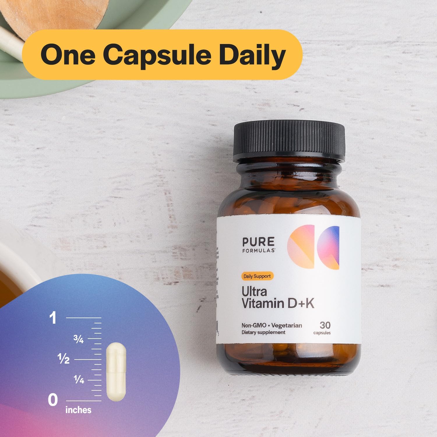 PureFormulas Vitamina D3 K2 5000 UI - 30 Cápsulas Vegetales