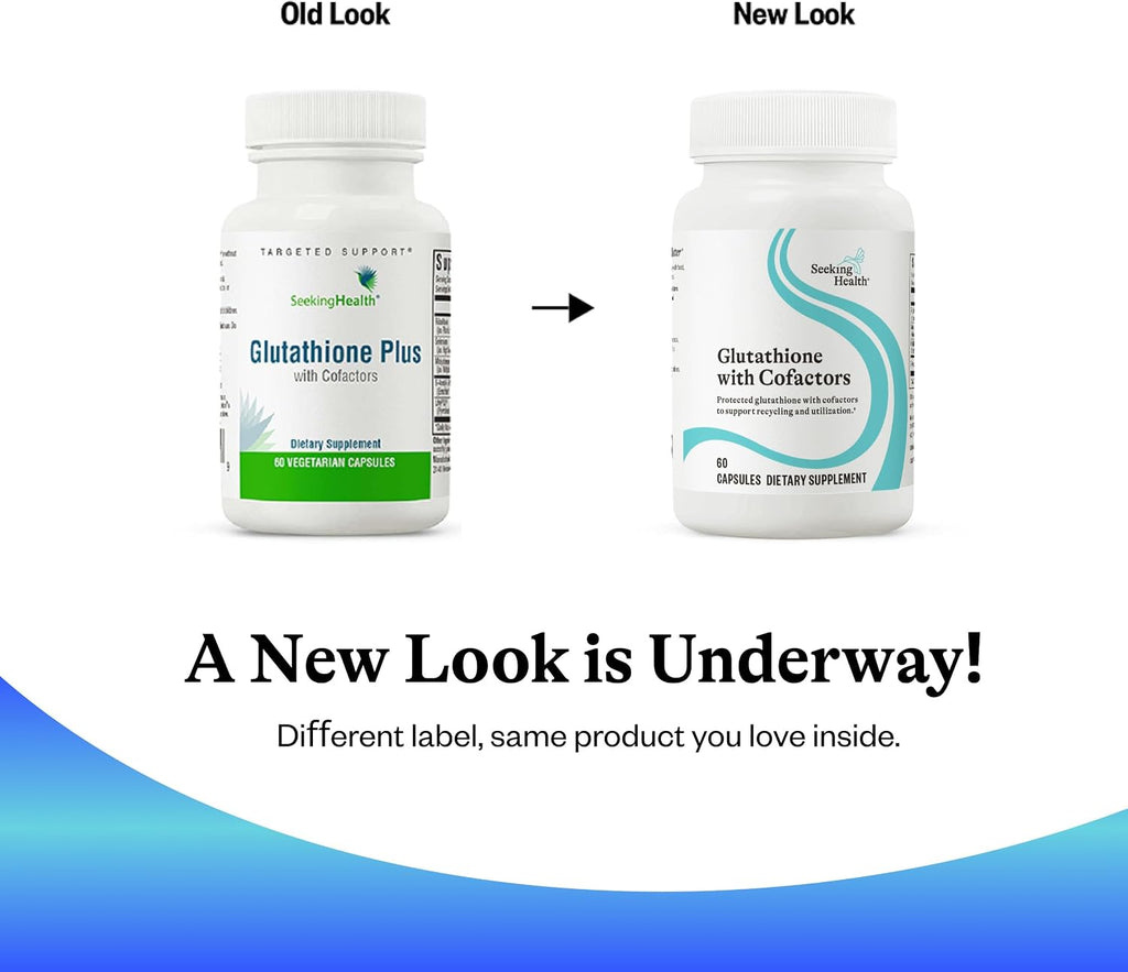 Seeking Health Glutathione Plus, 100 mg S-Acetil-L-Glutión con Cofactores, 60 Cápsulas Vegetales