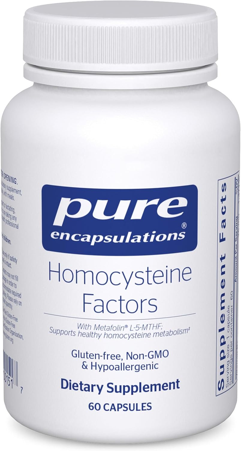 Pure Encapsulations Homocysteine Factors - 60 Cápsulas - Suplemento para el Metabolismo de la Homocisteína