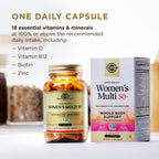 Solgar One Daily Women's Multi 50+ – Multivitamínico Completo para Mayores de 50, 60 Cápsulas Veganas