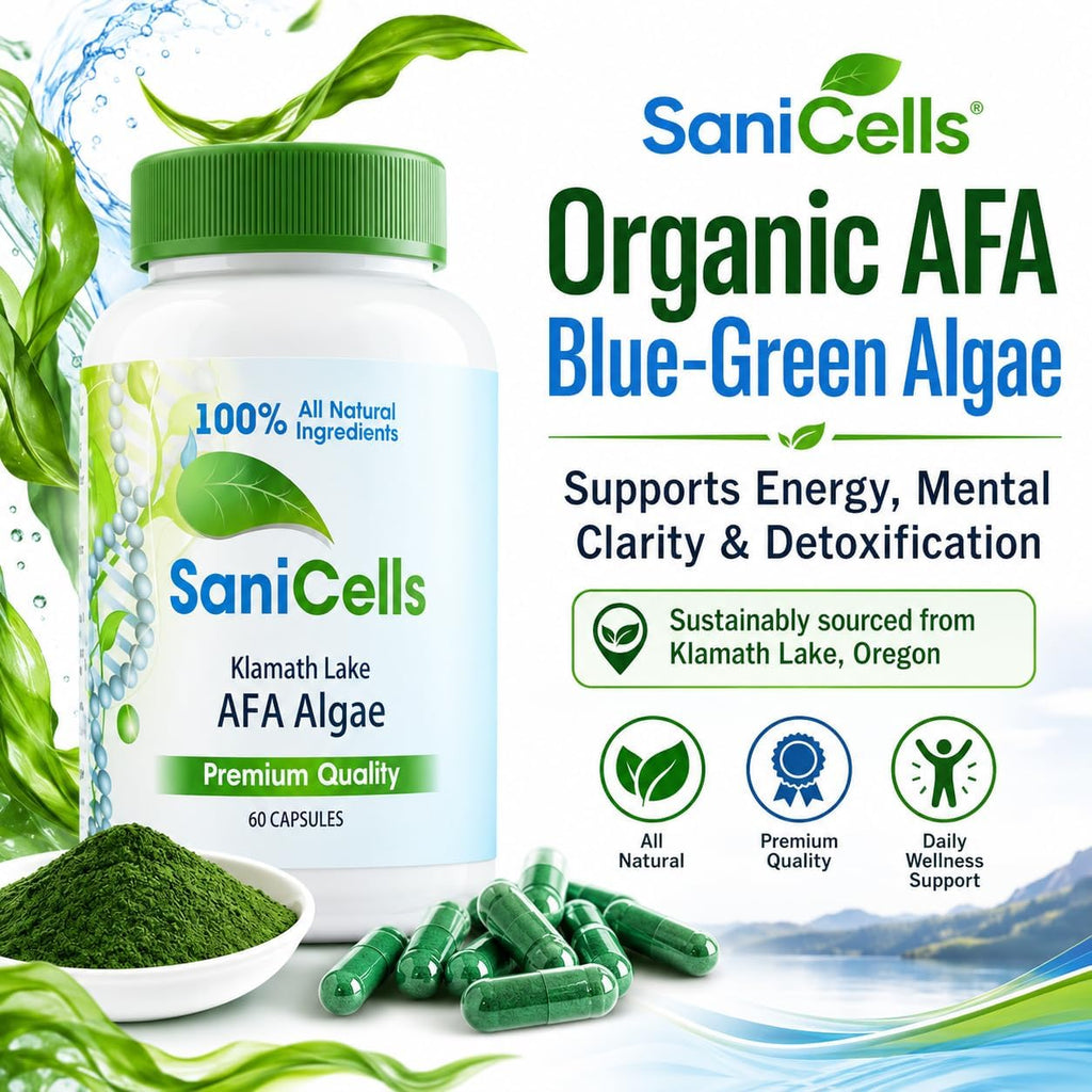 TROYA Sani Cells Cápsulas de Alga AFA Orgánica
