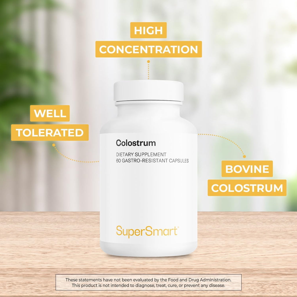 Supersmart Colostrum 1000 mg - 30% IgG - 60 Cápsulas Gastrorresistentes