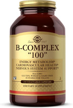 Solgar B-Complex '100' - 250 Cápsulas Vegetales - Complejo B para Energía y Sistema Nervioso