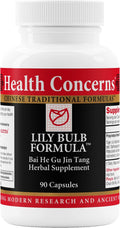 Health Concerns Lily Bulb Formula – Fórmula Herbal China para el Apoyo Respiratorio – 90 Cápsulas